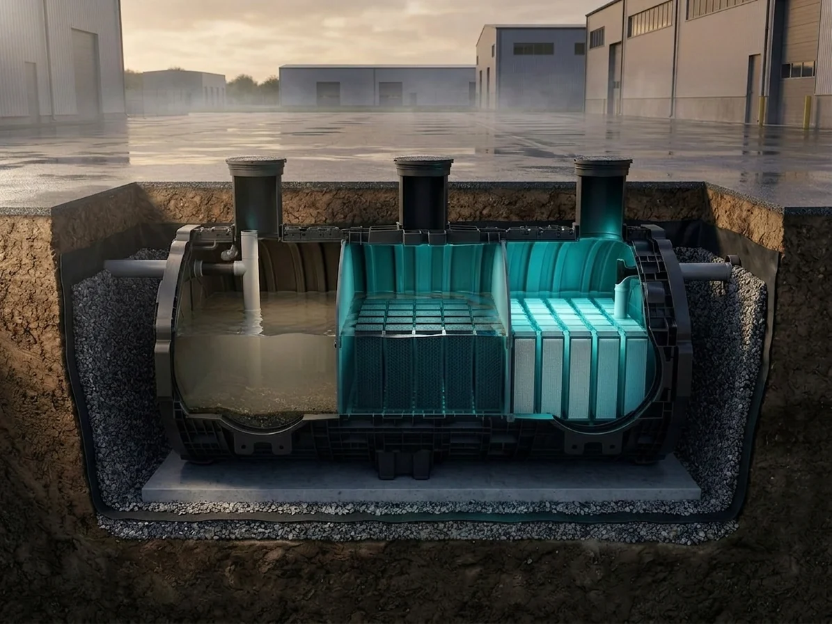 Stormwater treatment line