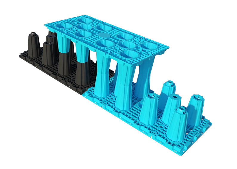 A BlockTech module cut in half to fit an odd reservoir dimension
