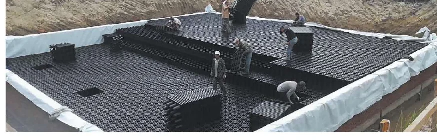 Field laid across the pit