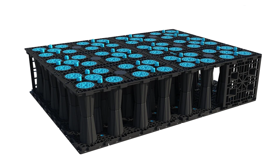 A complete BlockTech module with the sectional lids fitted